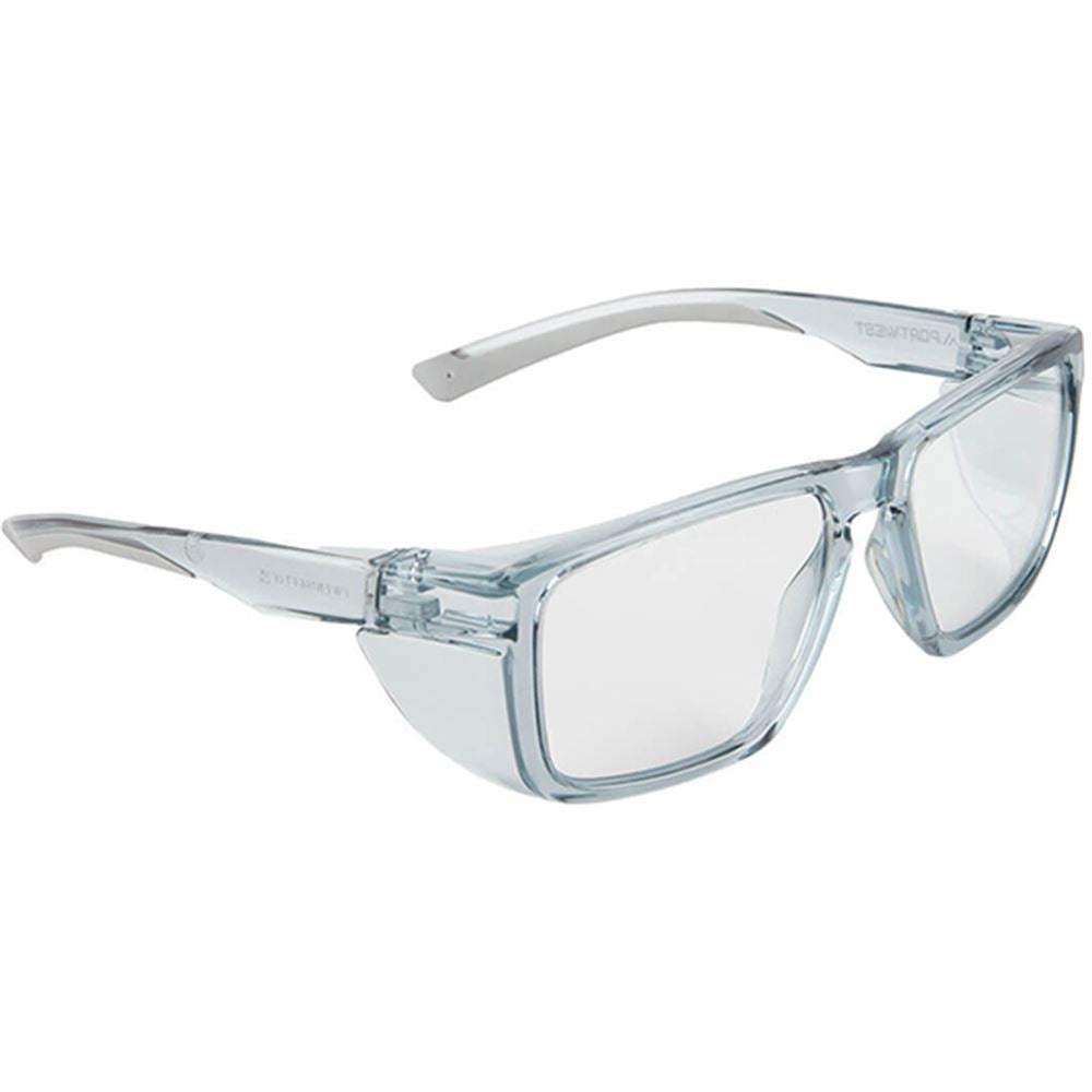 Portwest PS26 Clear Safety Glasses with Side Shields - Anti Mist & Anti Scratch Lens