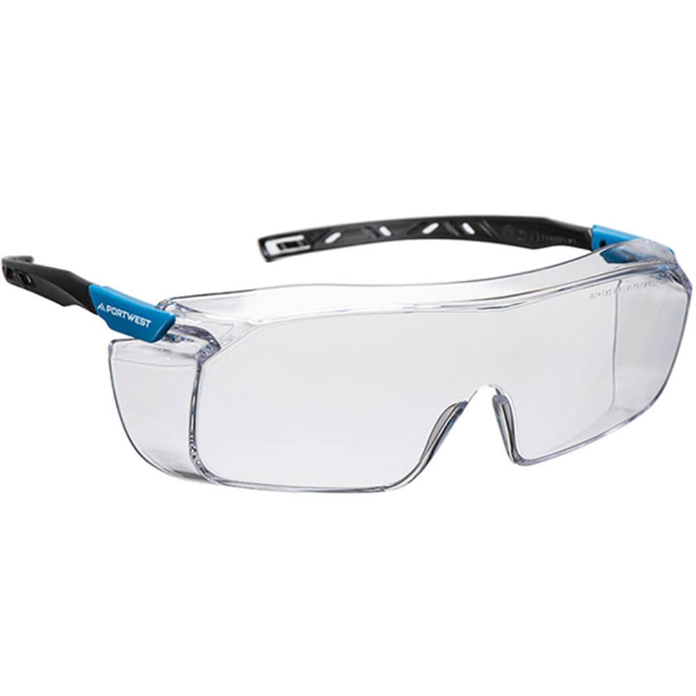 Portwest PS31 Lightweight Clear Safety Over Glasses - Anti Scratch Lens