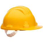 Portwest PS61 Lightweight Work Safety Helmet - Unvented Slip Ratchet Regular Peak