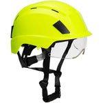 Portwest PS80 Dual Certification Safety Helmet with Integrated Visor - Vented - Wheel Ratchet