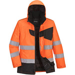 Portwest PW261 PW2 Orange/Black Padded Waterproof Hi Vis Winter Jacket