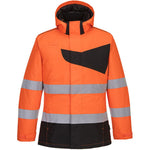 Portwest PW261 PW2 Orange/Black Padded Waterproof Hi Vis Winter Jacket