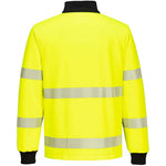 Portwest PW326 PW3 Yellow Polycotton 1/4 Zip Hi Vis Sweatshirt