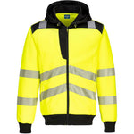 Portwest PW327 PW3 Yellow Polycotton Hi Vis Zipped Hoodie