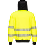Portwest PW327 PW3 Yellow Polycotton Hi Vis Zipped Hoodie