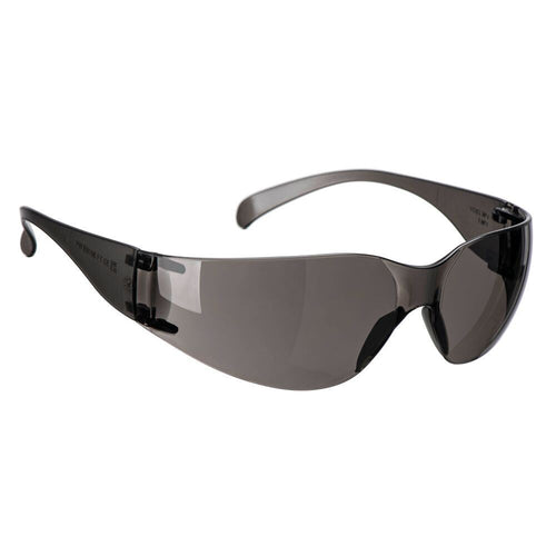 Portwest PW32 Wrap Around Smoke Safety Sunglasses - Anti Scratch Lens