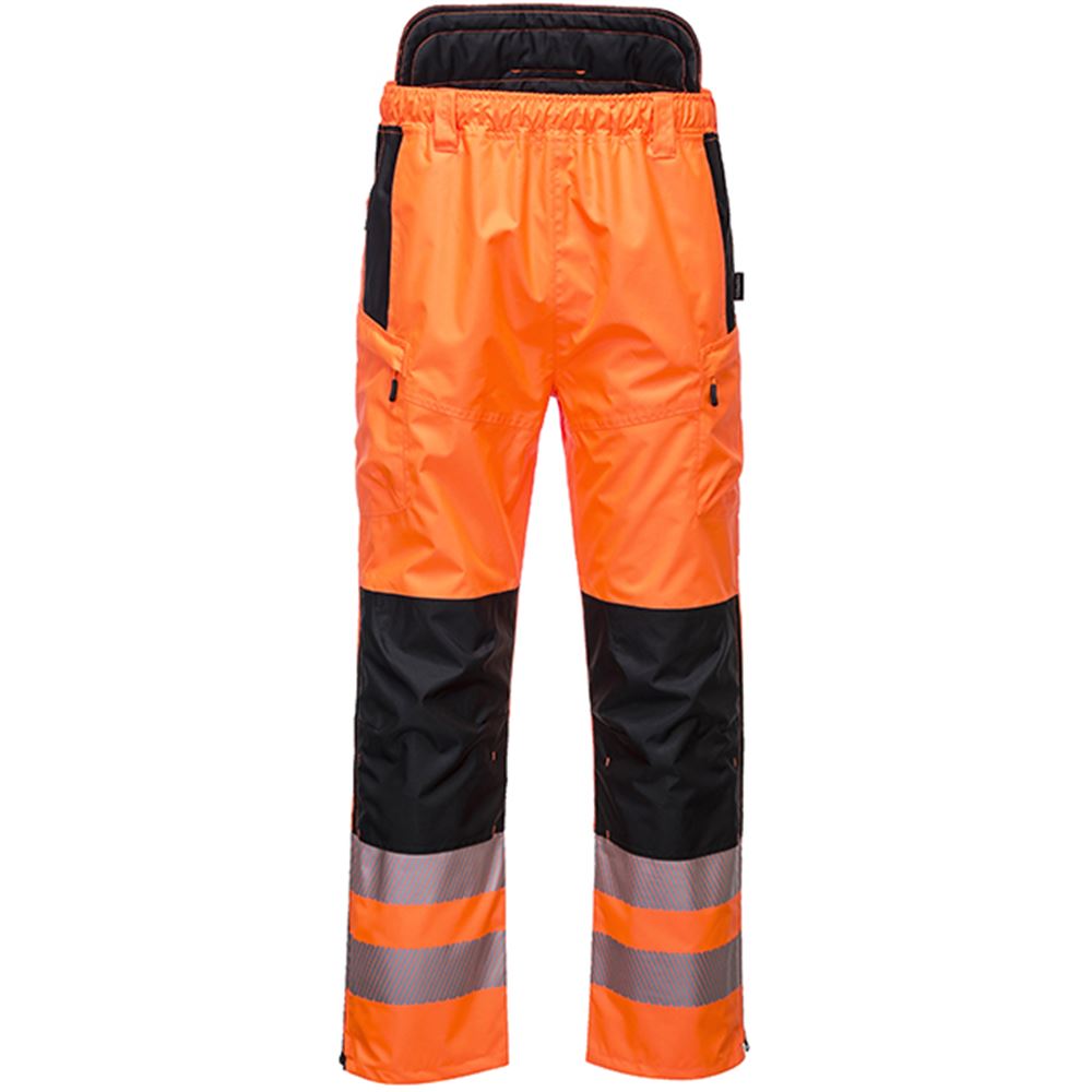 Portwest PW342 PW3 Orange Hi Vis Extreme Breathable Waterproof Trousers