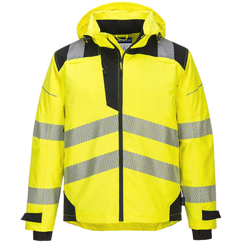 Portwest PW360 PW3 Yellow Mesh Lined Hi Vis Extreme Breathable Waterproof Jacket