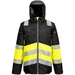 Portwest PW364 PW3 Yellow/Black Class 1 Padded Waterproof Hi Vis Winter Jacket