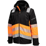 Portwest PW368 PW3 Orange/Black Extreme Class 1 Waterproof Breathable Hi Vis Rain Jacket