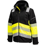Portwest PW368 PW3 Yellow/Black Extreme Class 1 Waterproof Breathable Hi Vis Rain Jacket
