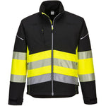 Portwest PW375 PW3 Black/Yellow Hi Vis Class 1 Softshell Jacket (3L)