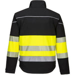 Portwest PW375 PW3 Black/Yellow Hi Vis Class 1 Softshell Jacket (3L)
