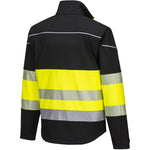 Portwest PW375 PW3 Black/Yellow Hi Vis Class 1 Softshell Jacket (3L)