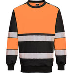 Portwest PW376 PW3 Orange/Black Polycotton Hi Vis Sweatshirt