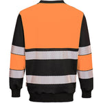 Portwest PW376 PW3 Orange/Black Polycotton Hi Vis Sweatshirt