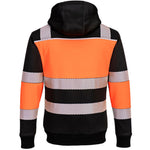 Portwest PW377 PW3 Orange/Black Class 1 Hi Vis Zipped Winter Hoodie