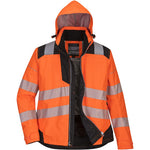 Portwest PW382 PW3 Orange Padded Waterproof Womens Hi Vis Jacket