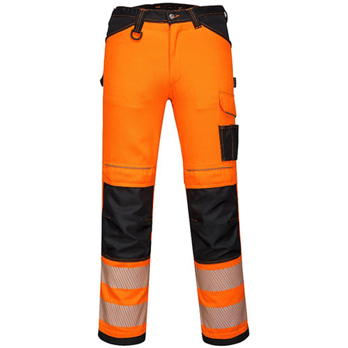 Portwest PW385 PW3 Orange PW3 Polycotton Stretch Lightweight Ladies Hi Vis Trousers
