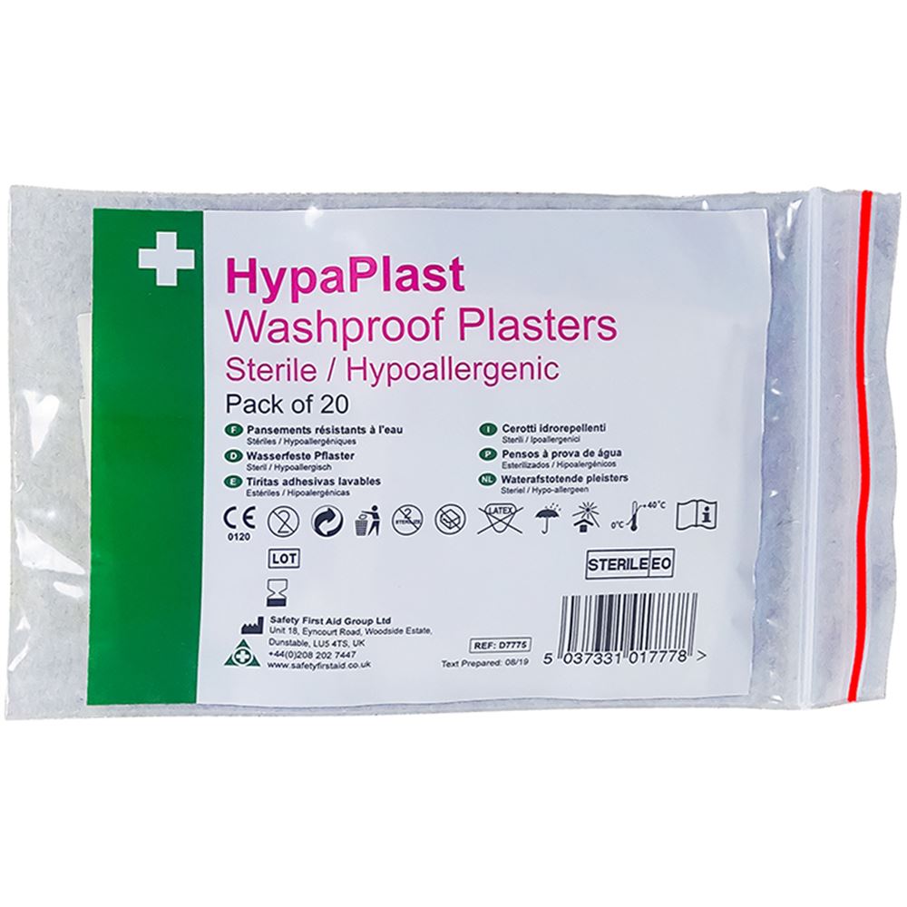 Washproof Plasters Assorted (Pack 20)