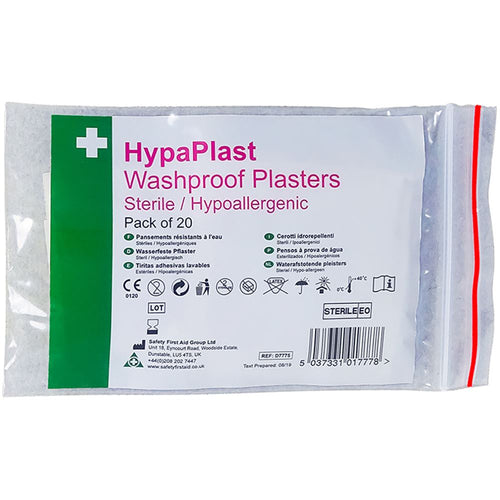 Washproof Plasters Assorted (Pack 20)