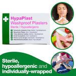 HypaPlast Washproof Plasters 3.8cm x 3.8cm (Pack 100)
