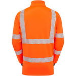 Pulsar React RCT805 Rail Orange Recycled Quarter Zip Hi Vis Sweatshirt