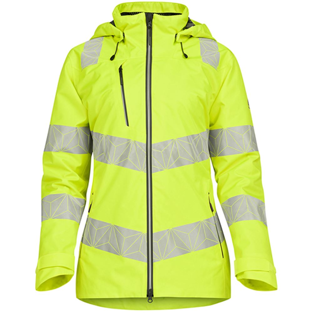 Pulsar React RCT850 Yellow Women's Recycled Waterproof Hi Vis Shell Jacket