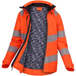 Pulsar React RCT851 Rail Orange Women's Recycled Waterproof Hi Vis Shell Jacket