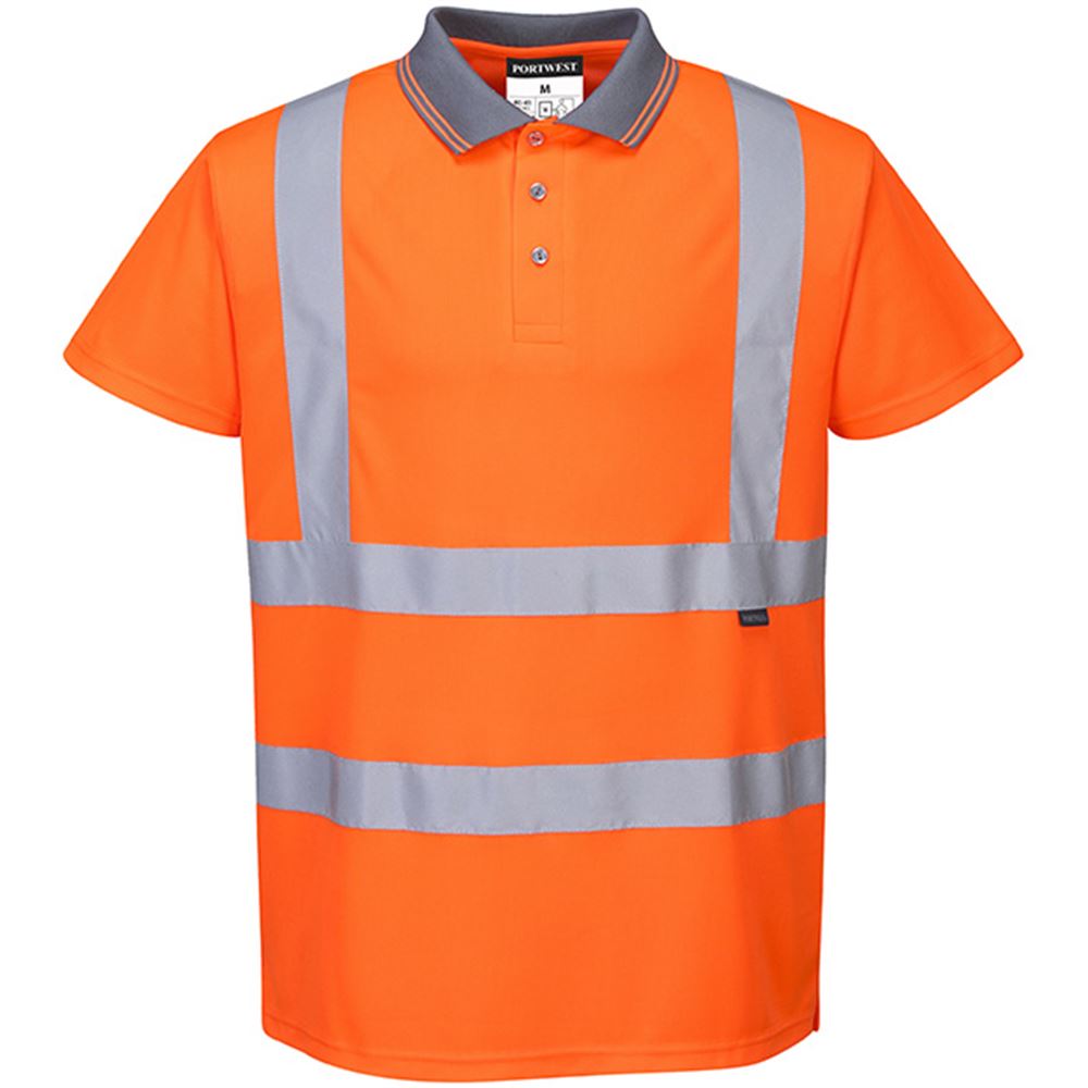 Portwest RT22 Orange Hi Vis Polo Shirt