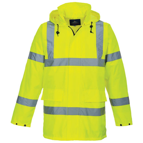 Portwest S160 Yellow Mesh Lined Hi Vis Waterproof Jacket