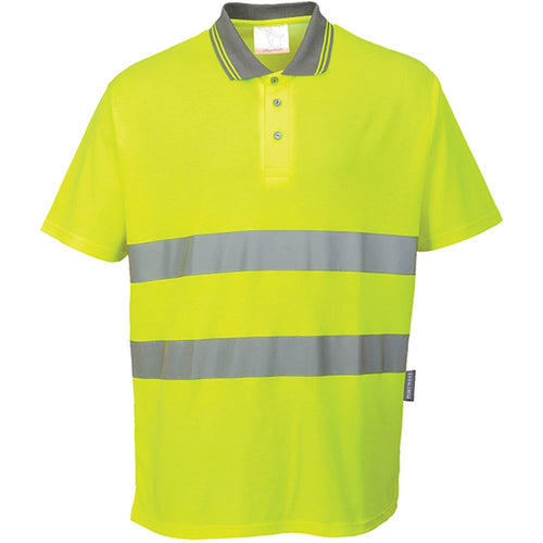 Portwest S171 Yellow Polycotton Comfort Hi Vis Polo Shirt