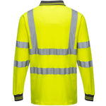 Portwest S271 Yellow Polycotton Long Sleeved Hi Vis Polo Shirt