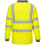 Portwest S277 Yellow Long Sleeved Hi Vis Polo Shirt