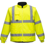 Portwest S427 Yellow Padded Waterproof 7 in 1 Hi Vis Jacket