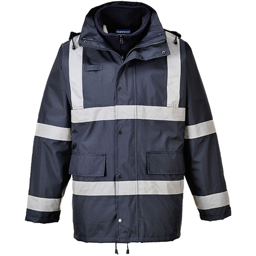 Portwest S431 Navy Iona Waterproof 3-in-1 Reflective Hi Vis Jacket