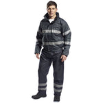 Portwest S434 Navy Iona Lite Reflective Padded Waterproof Hi Vis Bomber Jacket