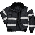 Portwest S435 Black Iona Reflective Padded Waterproof 4-in-1 Hi Vis Bomber Jacket
