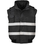 Portwest S435 Black Iona Reflective Padded Waterproof 4-in-1 Hi Vis Bomber Jacket