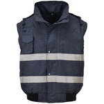 Portwest S435 Navy Reflective Iona Padded Waterproof 4-in-1 Hi Vis Bomber Jacket
