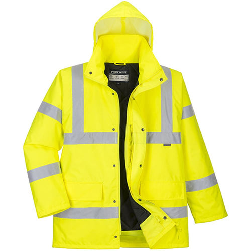 Portwest S461 Yellow Padded Breathable Waterproof Hi Vis Jacket