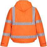 Portwest S463 Orange Deluxe Padded Waterproof Hi Vis Bomber Jacket