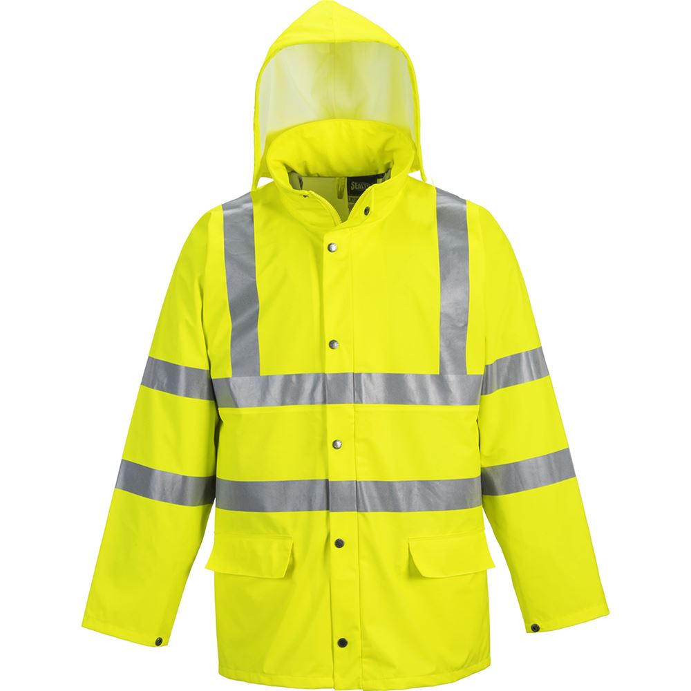 Portwest S491 Sealtex Ultra Yellow Unlined Hi Vis Breathable Waterproof Jacket