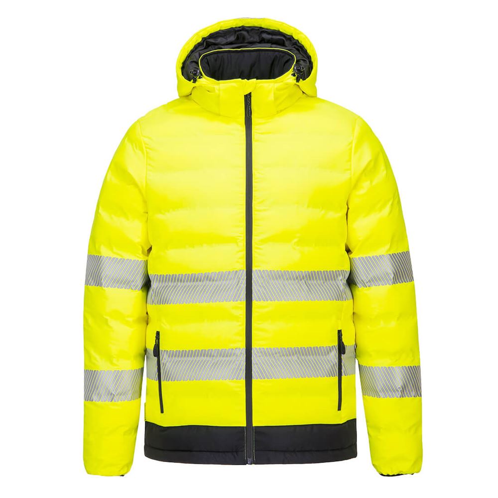 Portwest S548 Yellow Padded Ultrasonic Heated Hi Vis Jacket