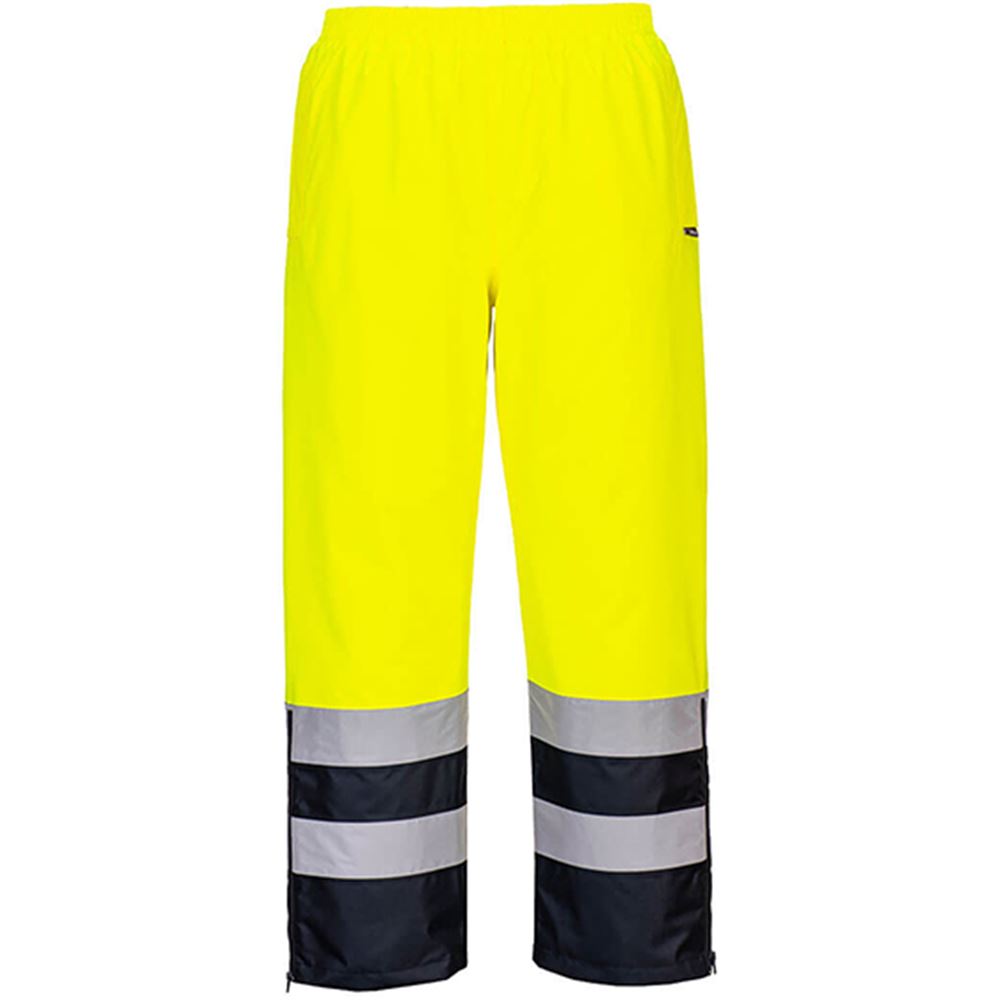Portwest S598 Yellow/Navy Two Tone Waterproof Lined Padded Hi Vis Winter Trouser