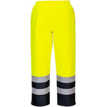 Portwest S598 Yellow/Navy Two Tone Waterproof Lined Padded Hi Vis Winter Trouser