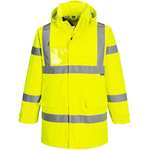 Portwest S599 Yellow Extreme Waterproof Breathable Hi Vis Rain Jacket (3L)