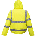 Portwest S773 Yellow Bizflame Rain Padded Waterproof Flame Resistant Anti Static Hi Vis Bomber Jacket