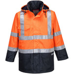 Portwest S779 Orange/Navy Bizflame Rain Lined Flame Resistant Anti Static Hi Vis Jacket