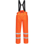 Portwest S780 Orange Bizflame Rain Unlined Waterproof Flame Resistant Anti Static Hi Vis Trousers